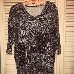 Blue & White patchwork paisley tunic